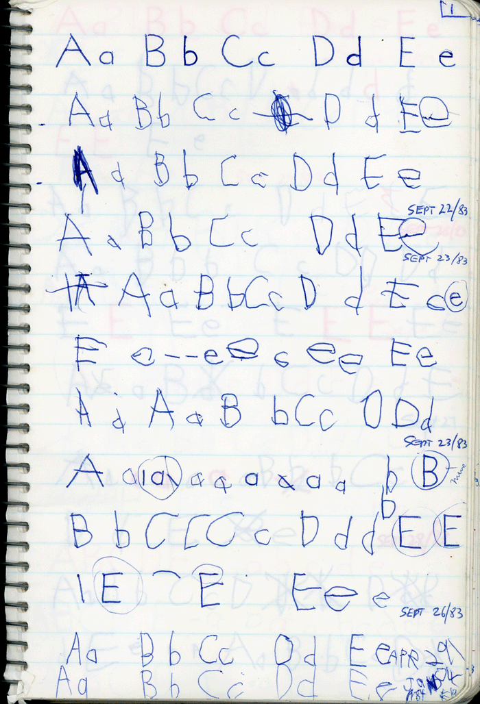 Enriched Penmanship, Marko's Penmanship Notebooks, Aa Bb Cc Dd Ee