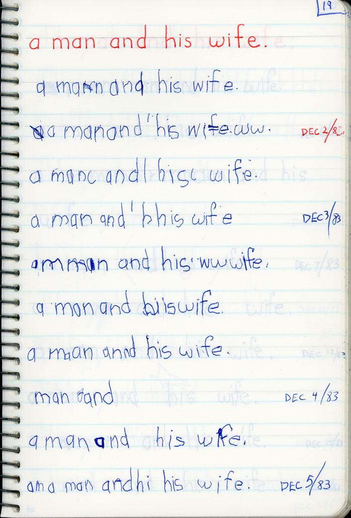 Enriched Penmanship, Marko's Penmanship Notebooks, a man and his wife