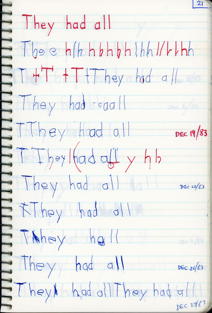 Enriched Penmanship, Marko's Penmanship Notebooks, They had all