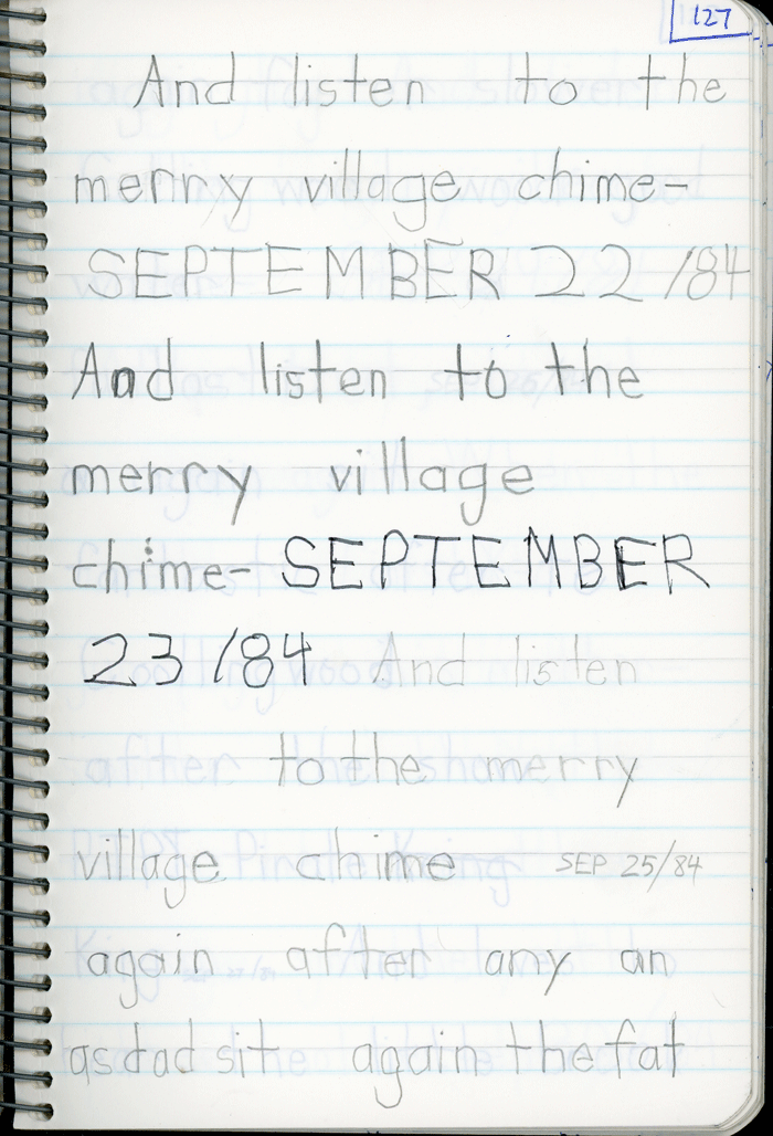 Enriched Penmanship, Marko's Penmanship Notebooks, And listen to the merry village chime