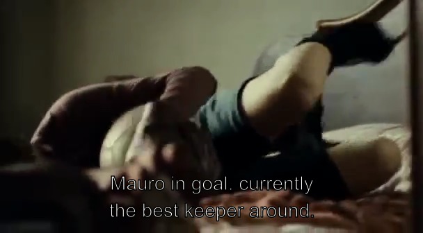 The Year My Parents Went On Vacation: Mauro performs soccer saves in his bedroom