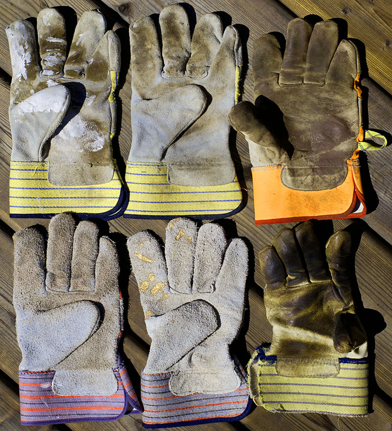 Unmatched work gloves found on Luby Prytulak's ranch