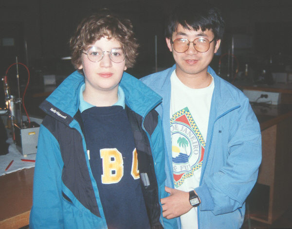Marko with UBC Physics 110 lab assistant, Max Ng