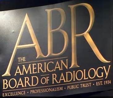 American Board of Radiology sign